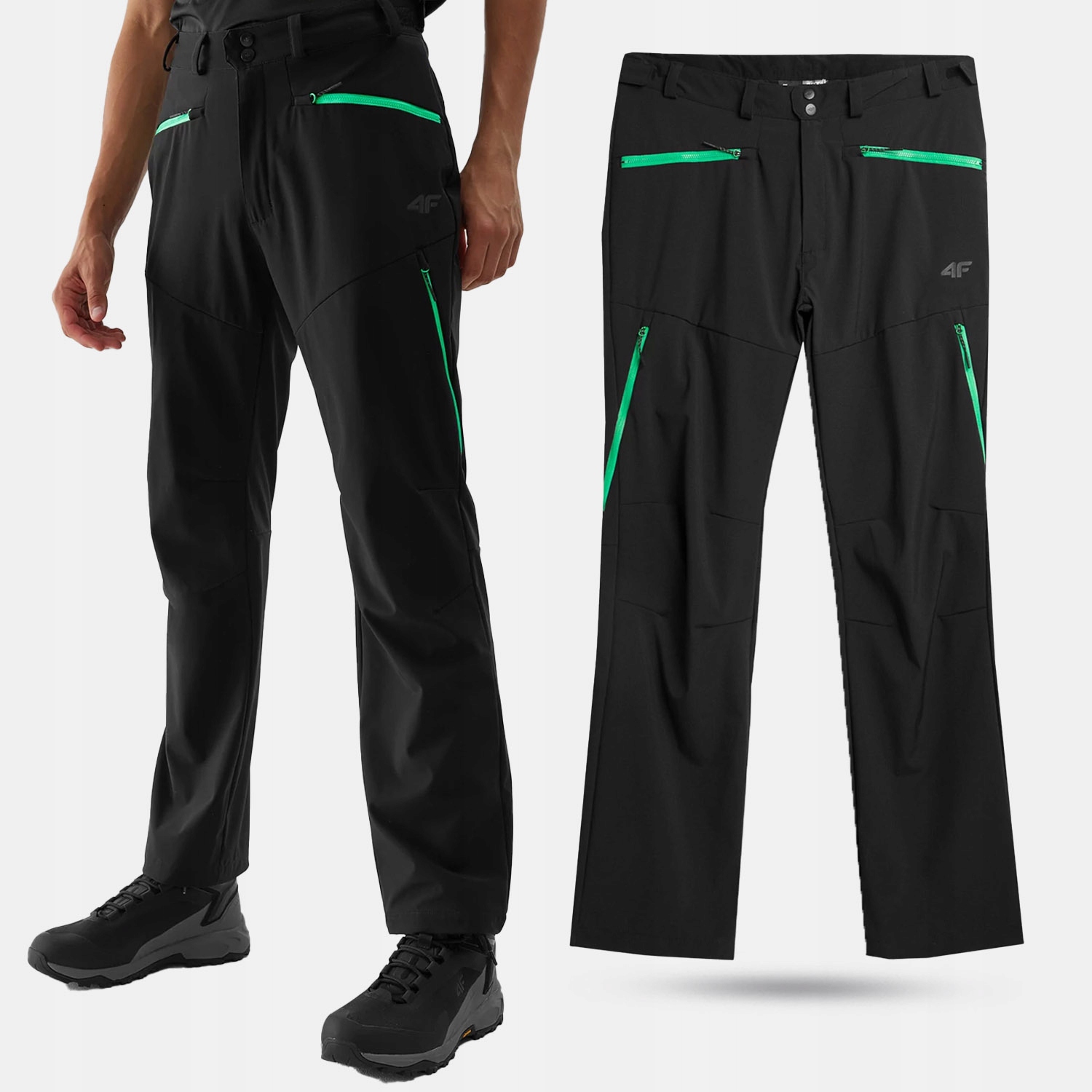 Spodnie Trekkingowe Męskie 4F Z Membraną Elastyczne Sport AW23M363 r.XL