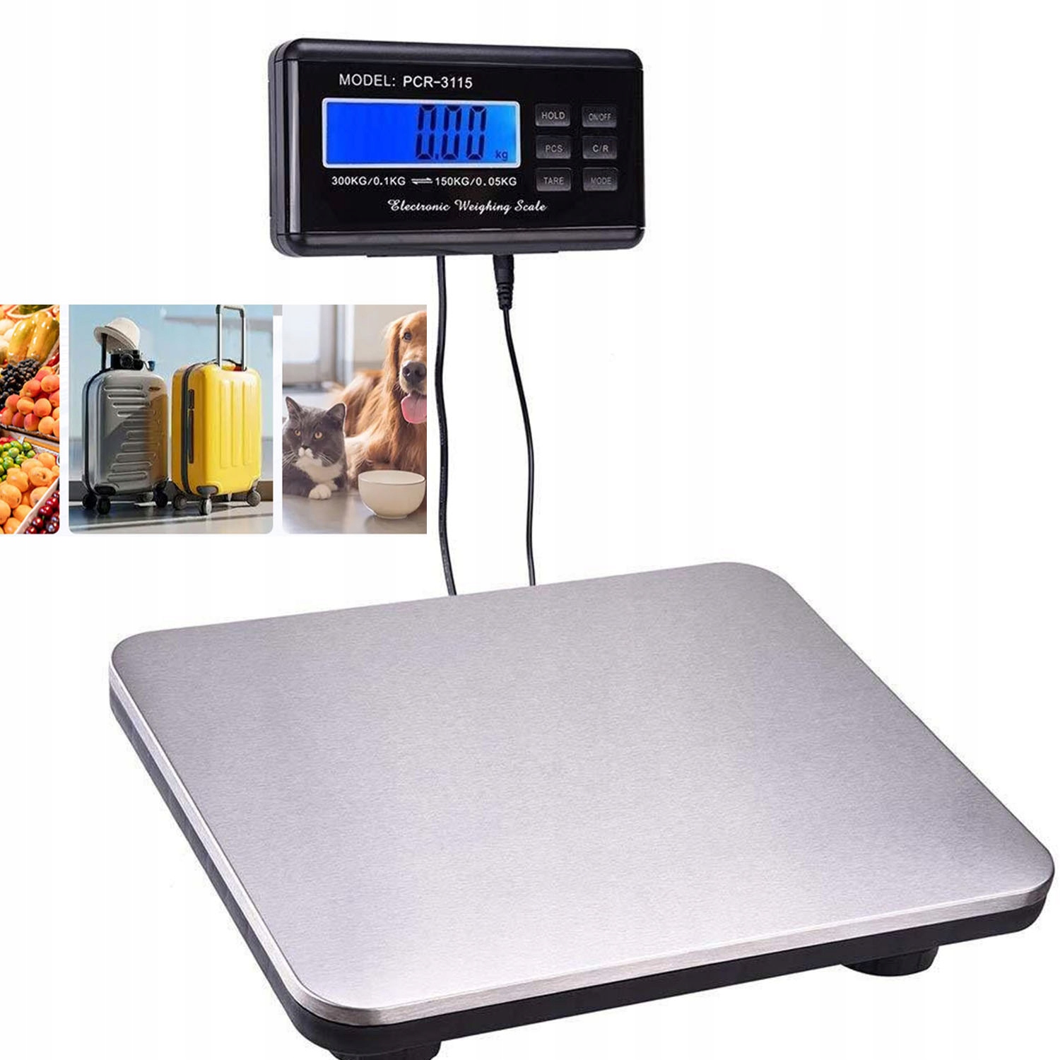 Elektronická Balíková Váha Poštovní 300KG 100g Skladová 36x30cm