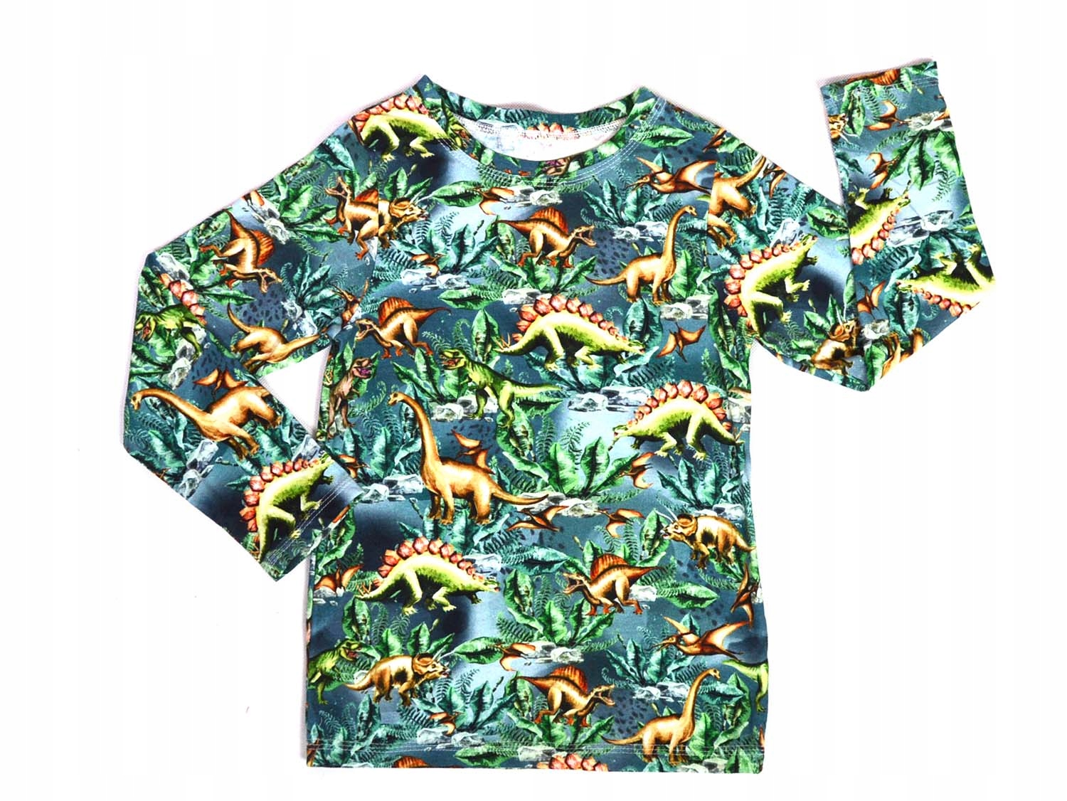 

104 longsleeve cienka bluza bawełna Dino zielone