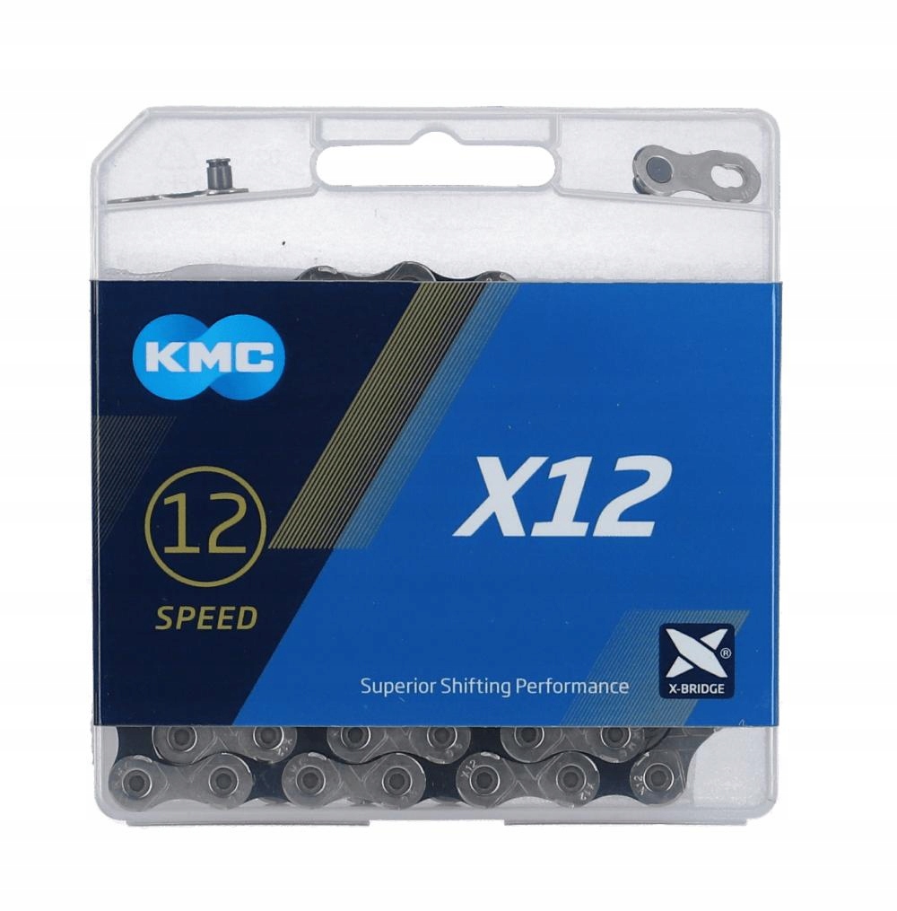 Łańcuch 12b Kmc X12 srebrny/czarny