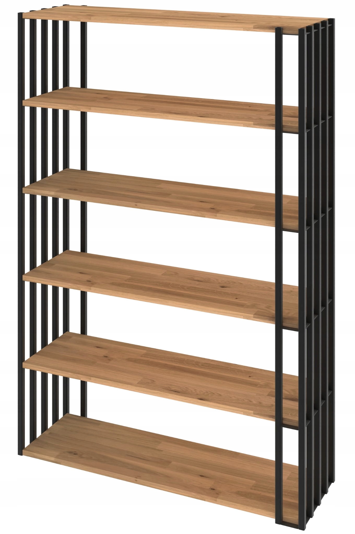 Regál z kovu a dubového dřeva Malaga Loft 152x64x30 cm D6