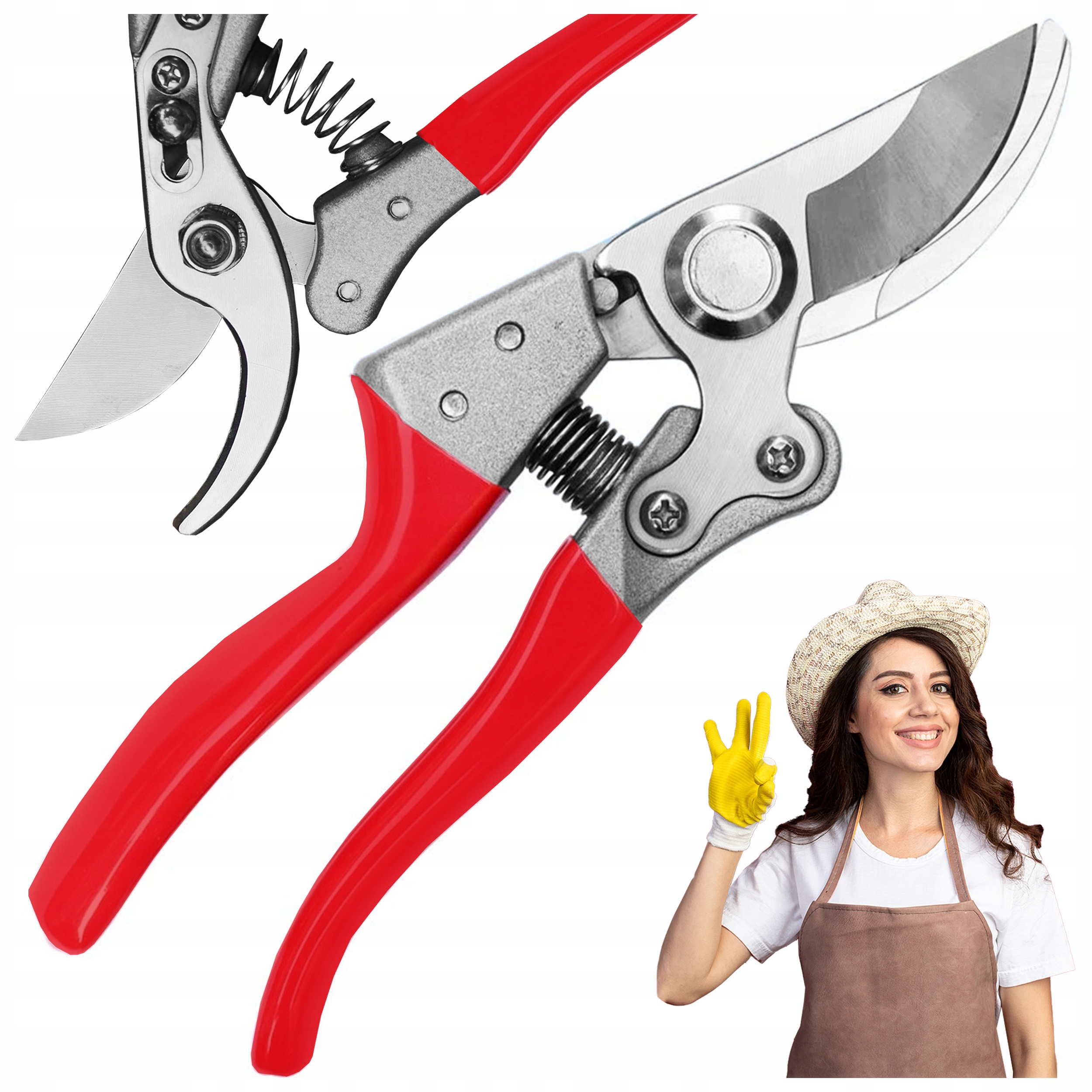 

Sekator Ogrodowy Nożycowy Mocny Solidny Metalowy