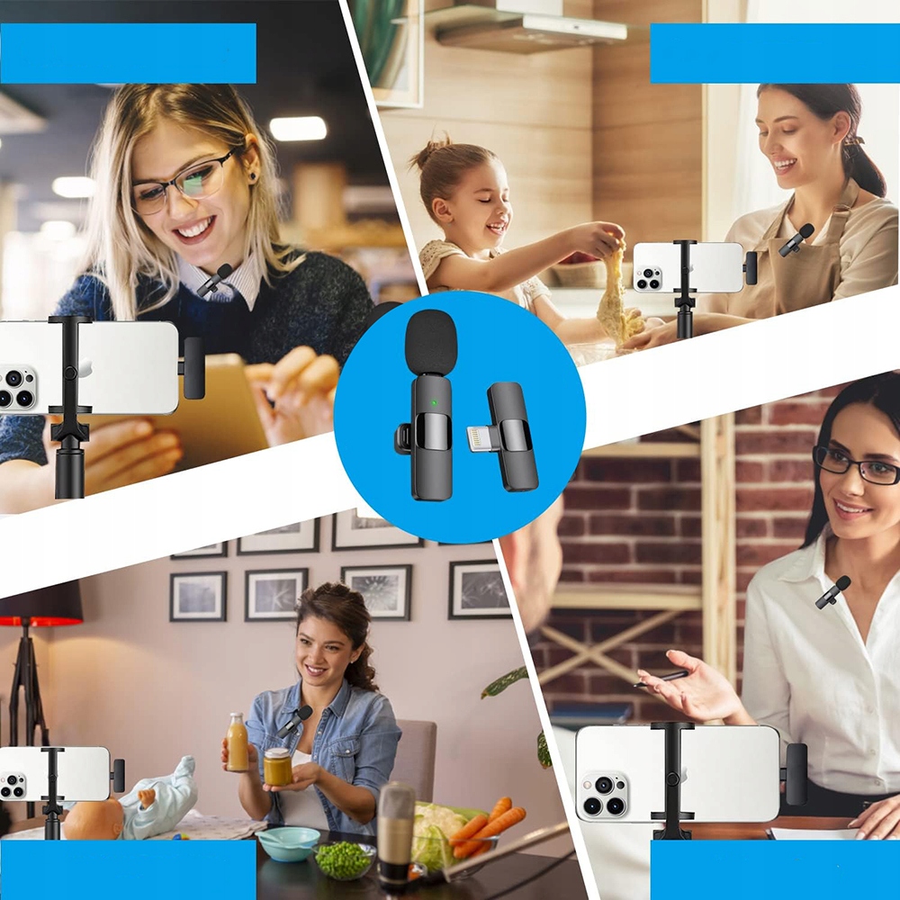 BEZPRZEWODOWY MIKROFON KRAWATOWY Typ USB-C Model 3C wu xian ling jia mai ke feng Typec