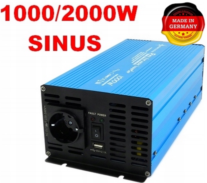 Měnič Napětí Invertor 12/230V Výkon 1000W Sinus