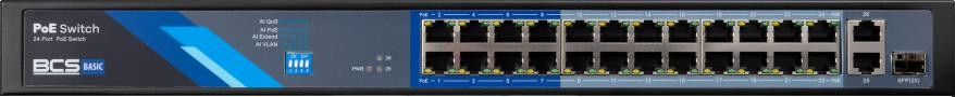 Switchvý Poe Bcs Basic BCS-B-SP2402G-1SFP 24 Portů 250W Uplink 1GBPS Sfp