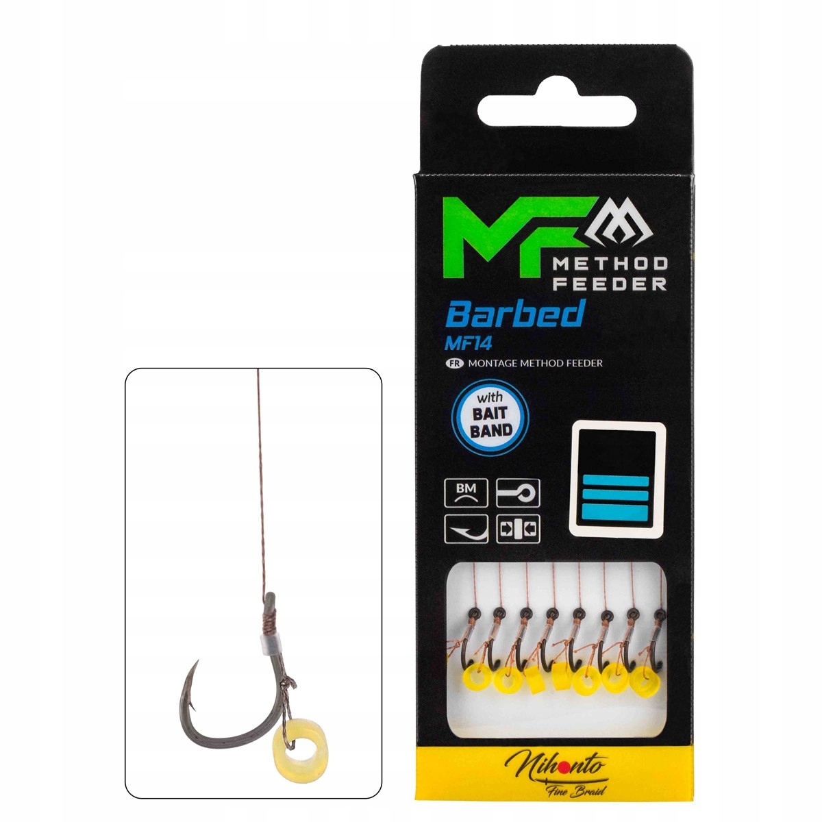 Mikado Haczyki do Method Bait Band 10cm Size 6 Braid