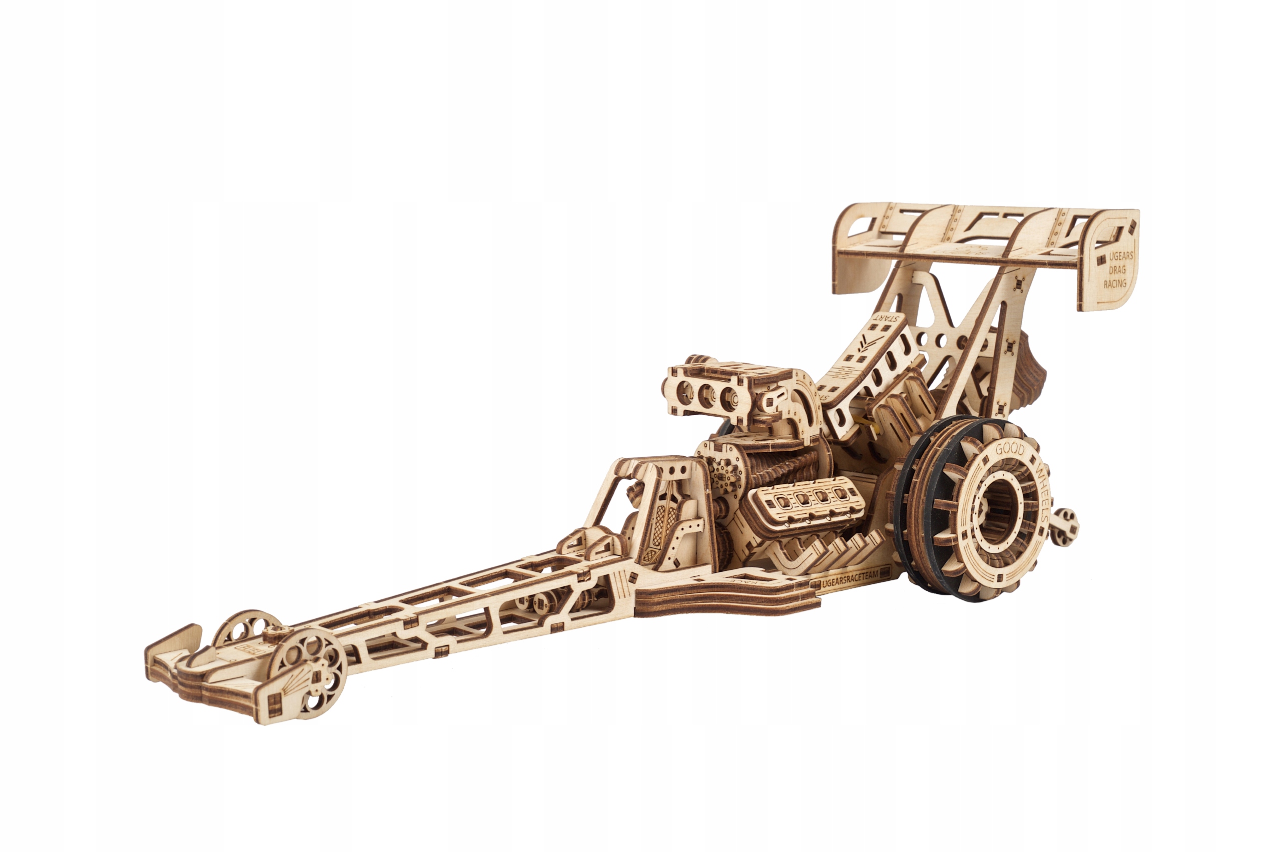 

Puzzle 3D Drewniane Top Fuel Dragster uGEARS
