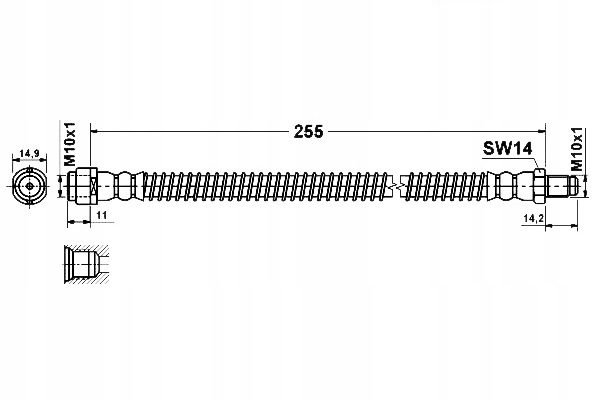 Ate Flexibilní Brzdová Hadice Mercedes Cls (C219) E