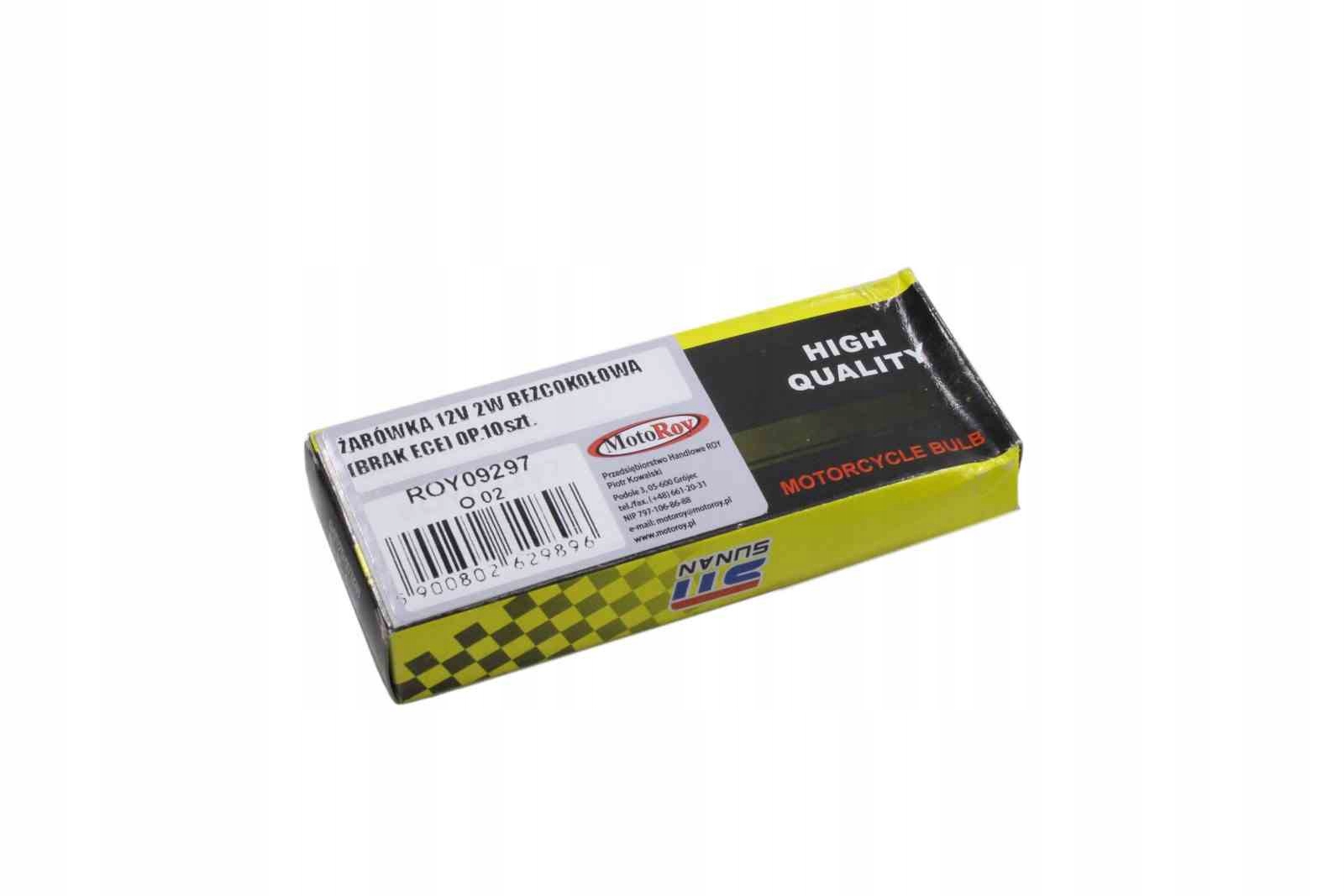 ŻARÓWKA 12V 2W BEZCOKOŁOWA (BRAK ECE) OP. 10 SZT. Producent inny