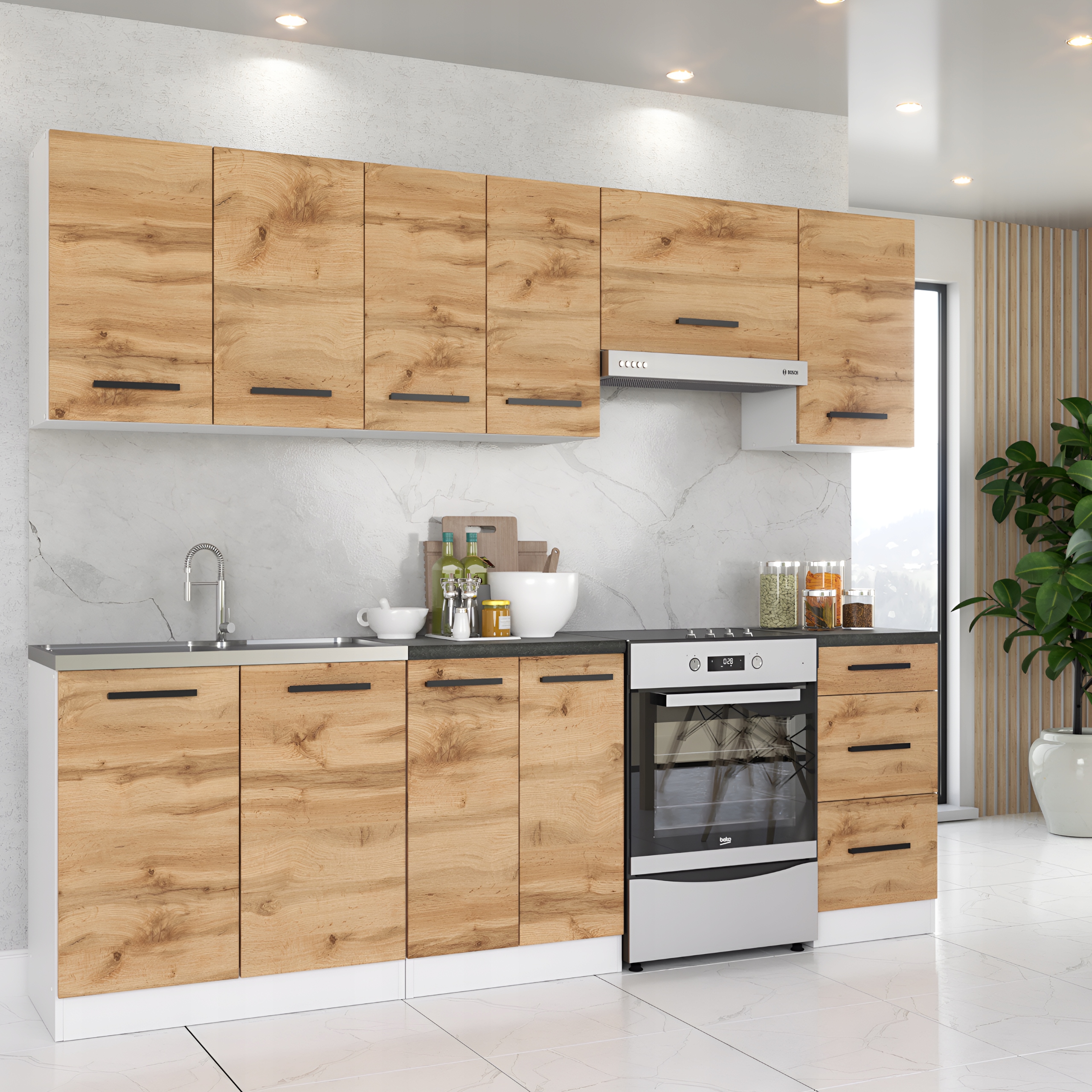 Meble kuchenne Zestaw mebli kuchennych Kuchnia MANGO 2.4m RÓŻNE KOLORY