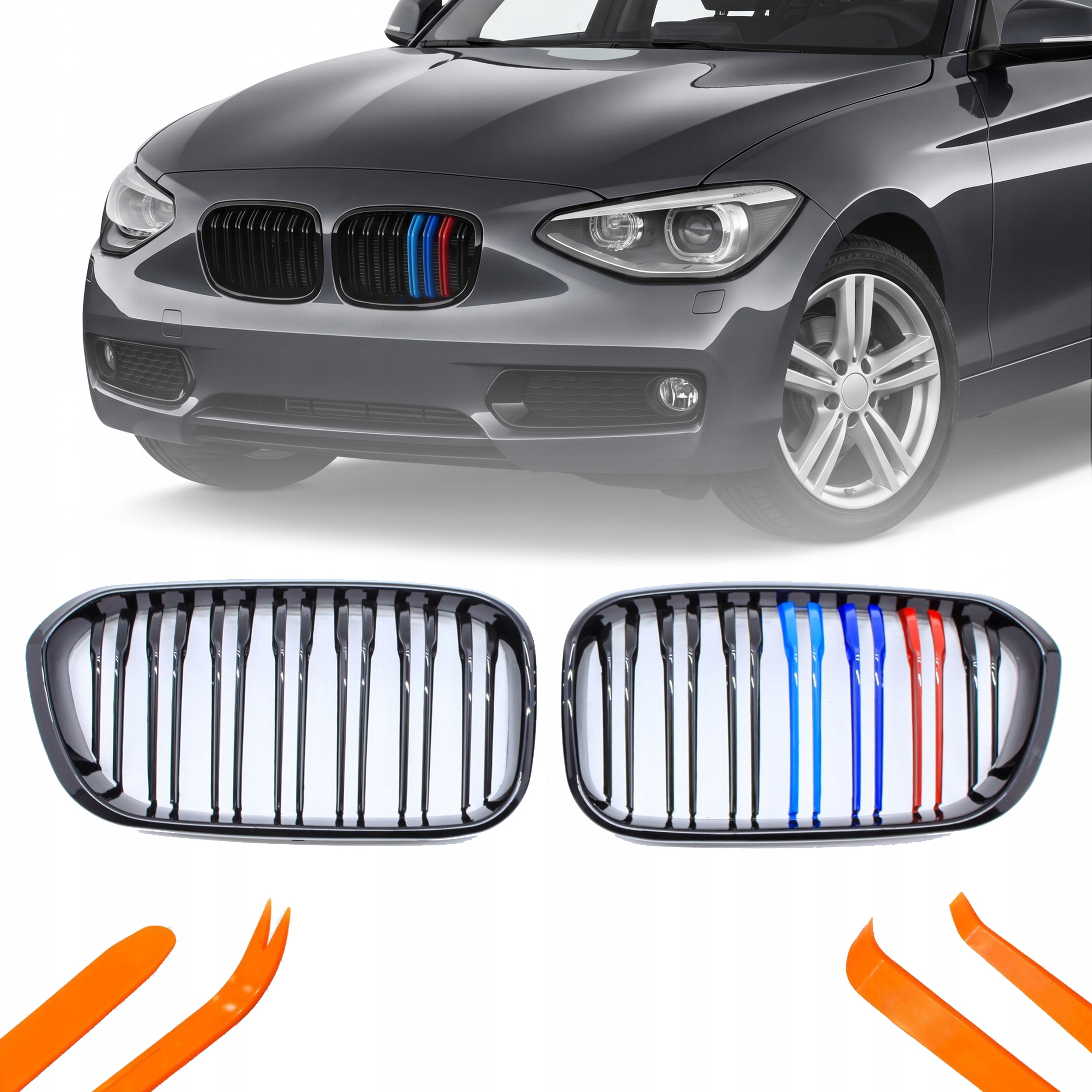 Atrapa Gril Nerki Bmw 1 F20 15-19 Černý Lesk Barva M Balení 2 Žebra