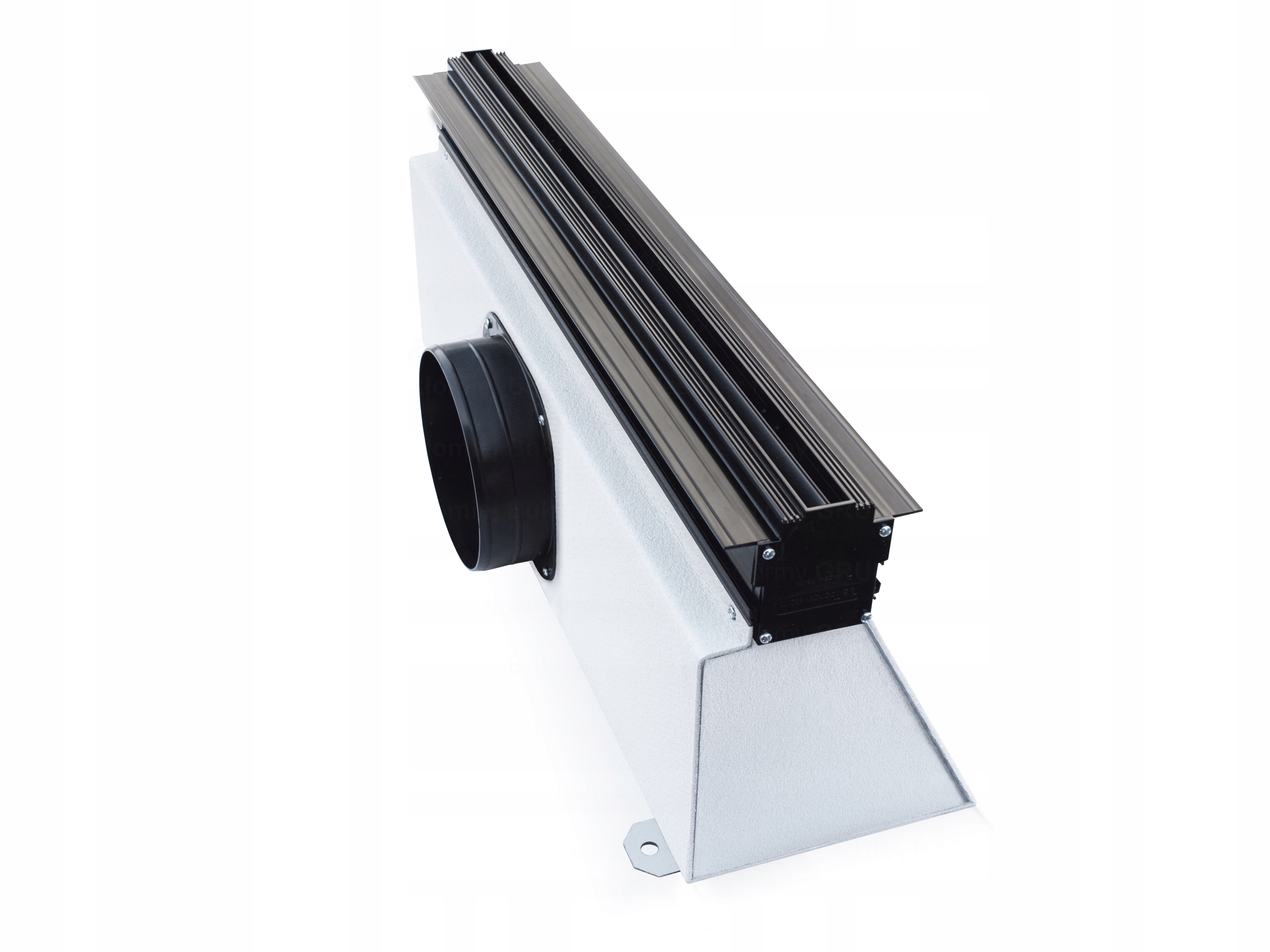 Regulovateľný lineárny ventilátor s izolovanou plechovkou anemostatová mriežka 20 mm/60 cm