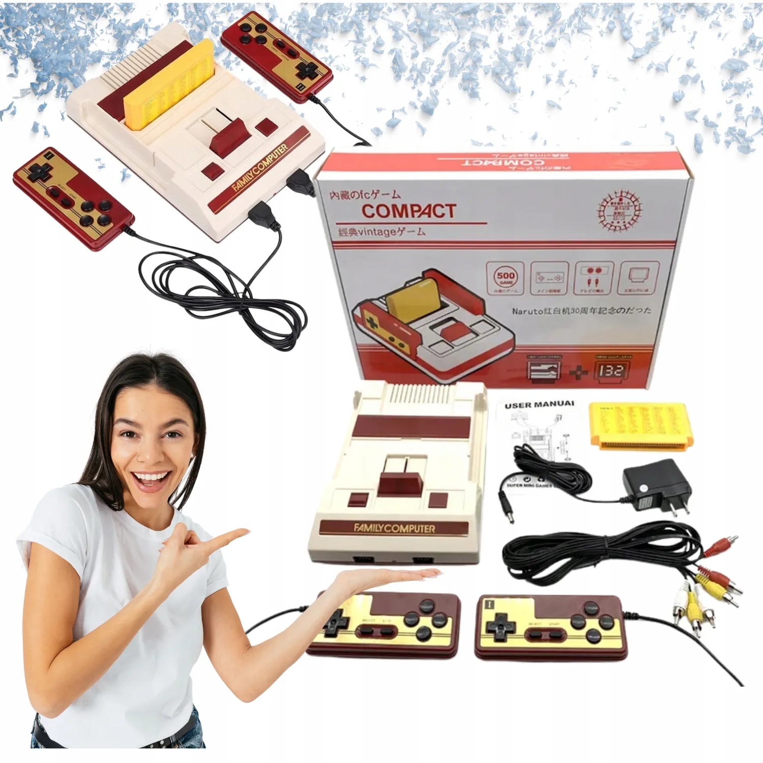 Retro Televizní Konzole, Televizní Hra, 2 Pady 632 Hry, Kardridž