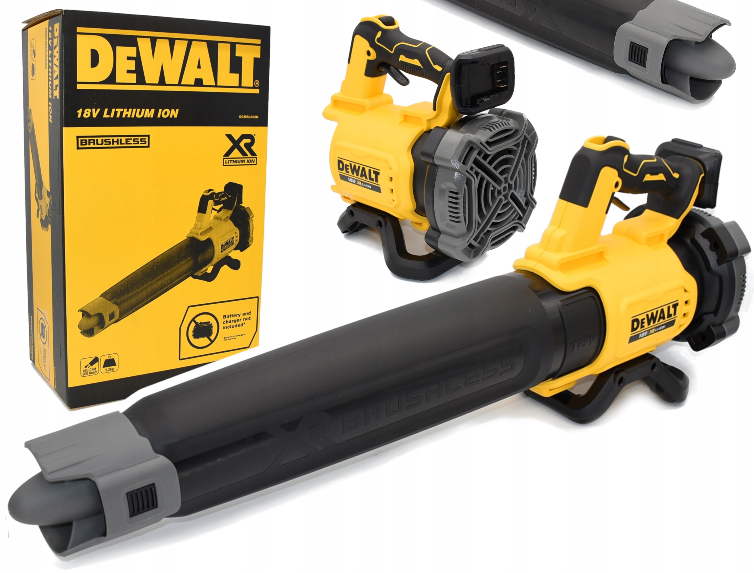 Dmuchawa na akumulator akumulatorowa 18V 200km/h DeWalt DCMBL562N