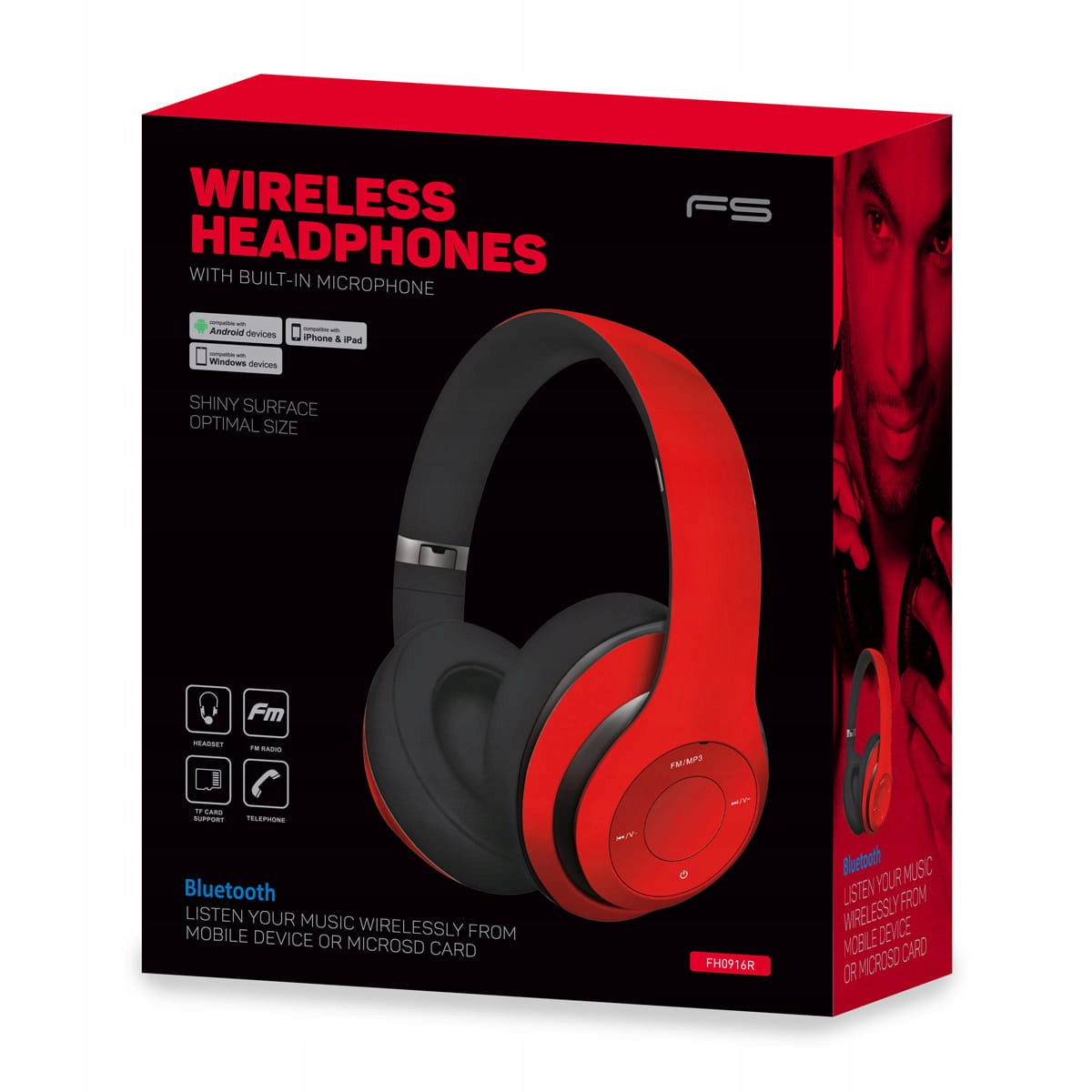 FREESTYLE SŁUCHAWKI BLUETOOTH FH0916 RED/RED Funkcje odbieranie połączeń