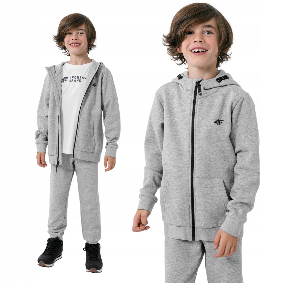 

Bluza Dziecięca Dresowa 4F Rozpinana Z Kapturem