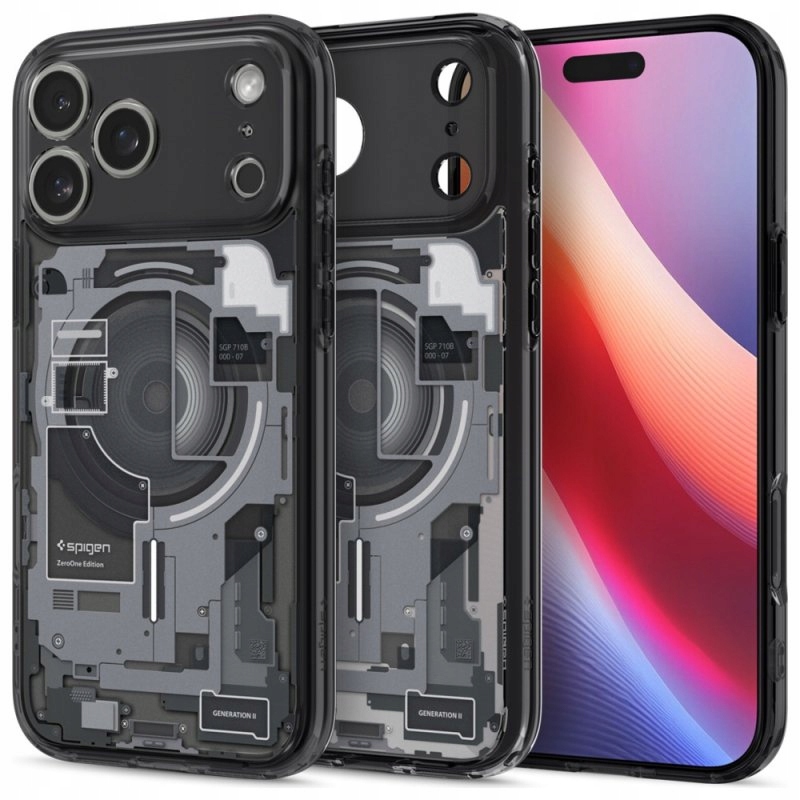 Pouzdro Spigen Ultra Hybrid Mag MagSafe pro iPhone 17 Pro Max zero one černé