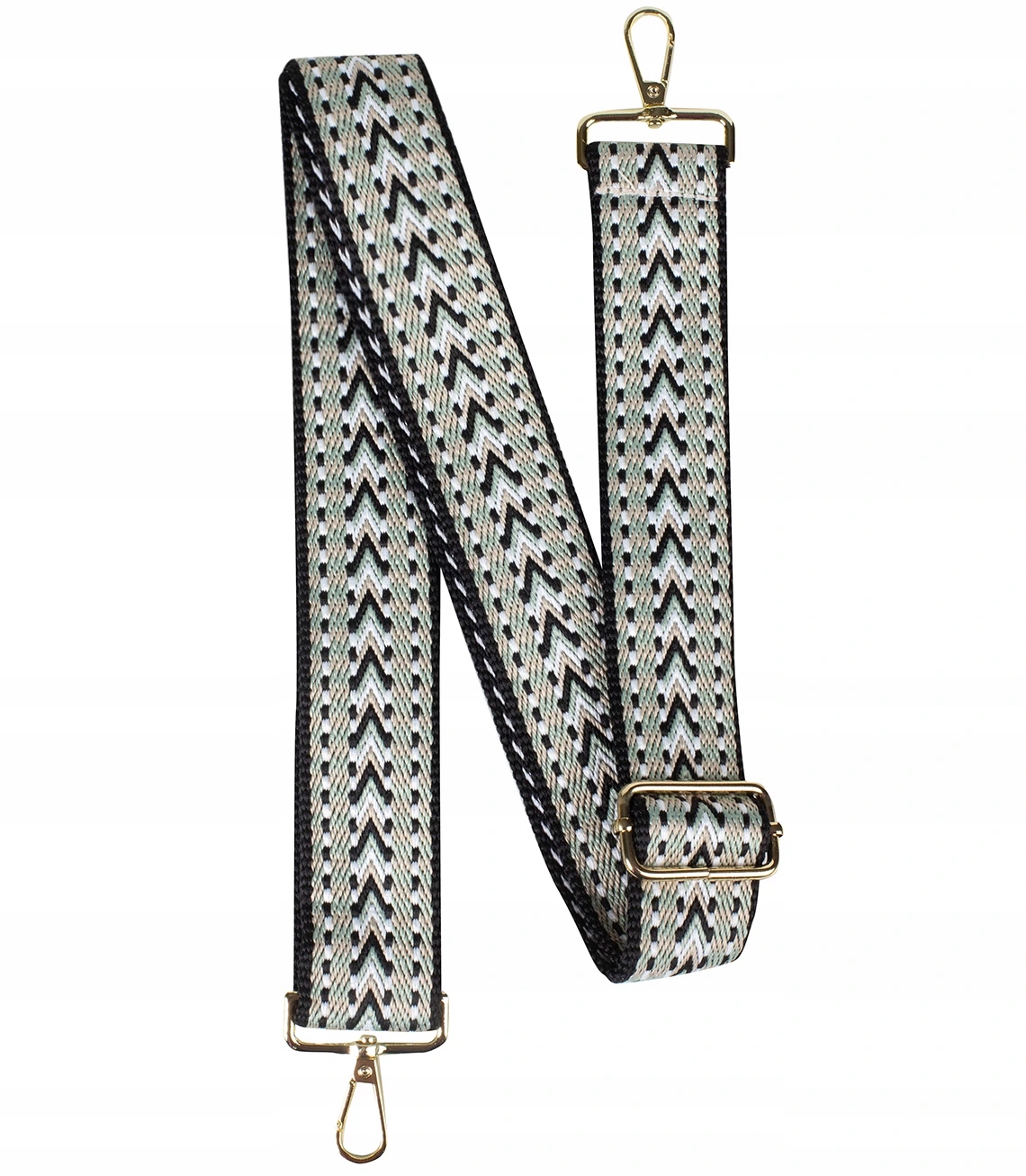 Modny pleciony szeroki pasek do torebki regulowany