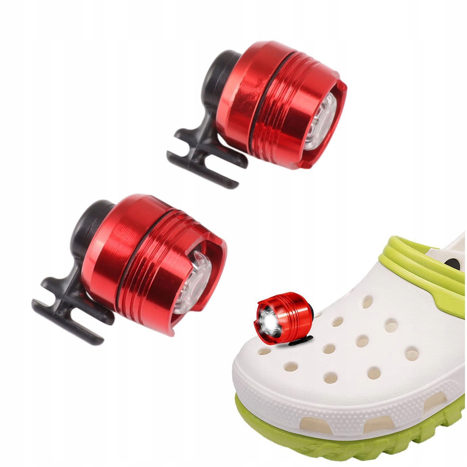 2X водонепроницаемый фонарик для обуви свет LED CROCS огни 3 режима красный