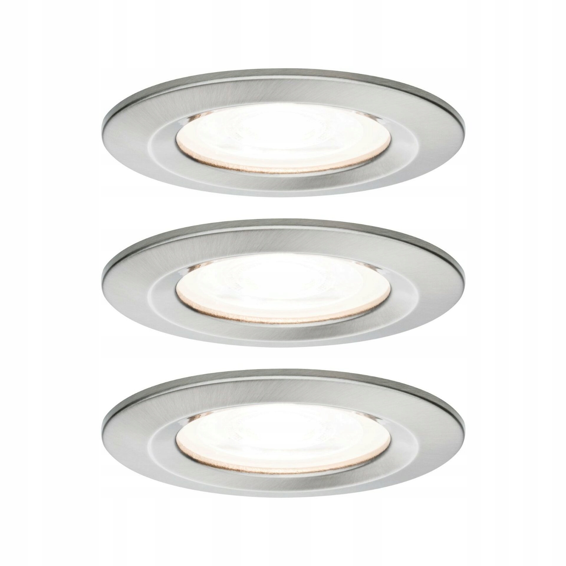 Paulmann Nova Led vestavné svítidlo 3x6,5W GU10 kruhové, kartáčovaný kov, n