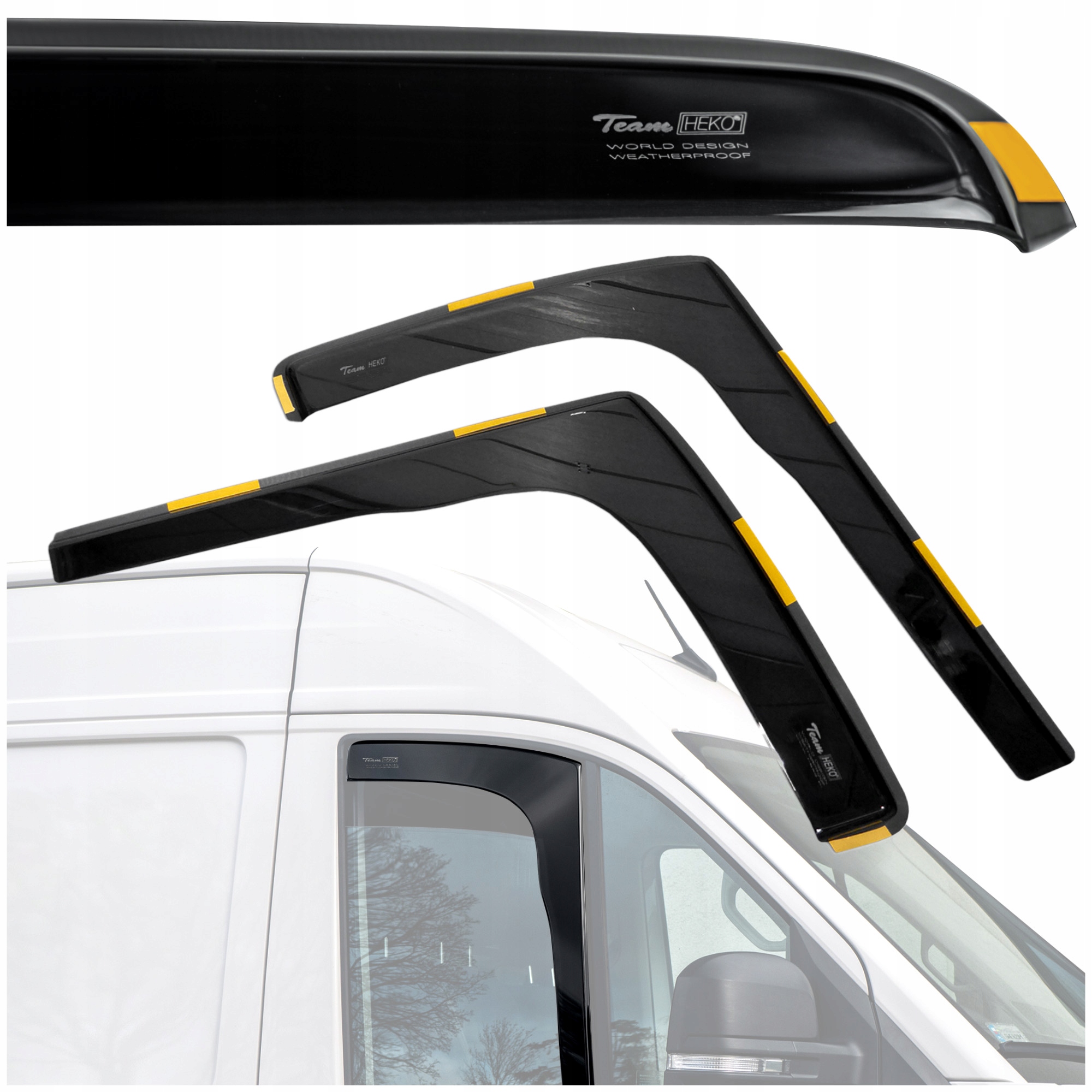 Deflektory bočných okien Heko pre Ford Transit 2014- 2 ks