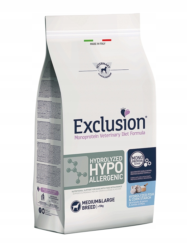 Exclusion Hypoallergenic střední/velká plemena ryba a škrobu 2 kg