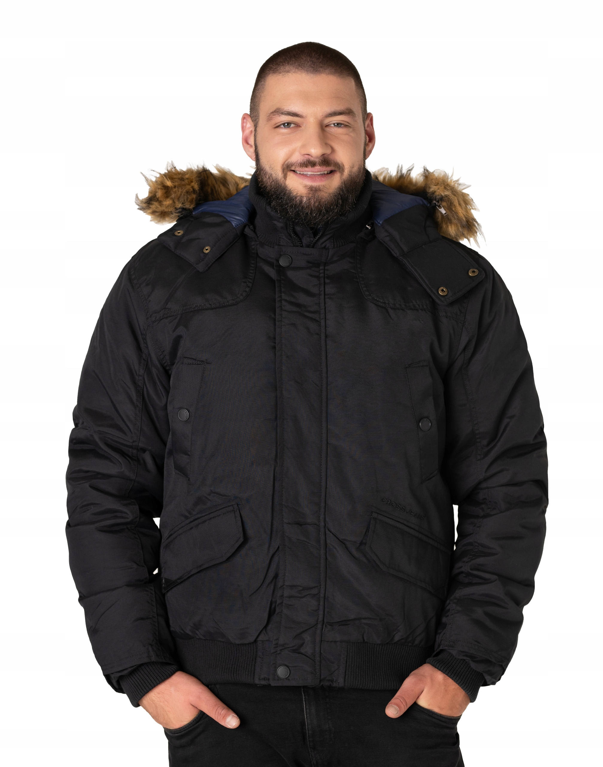 Teplá zimní pánská bunda Alaska s kapucí na zimu 40137-2 XXL