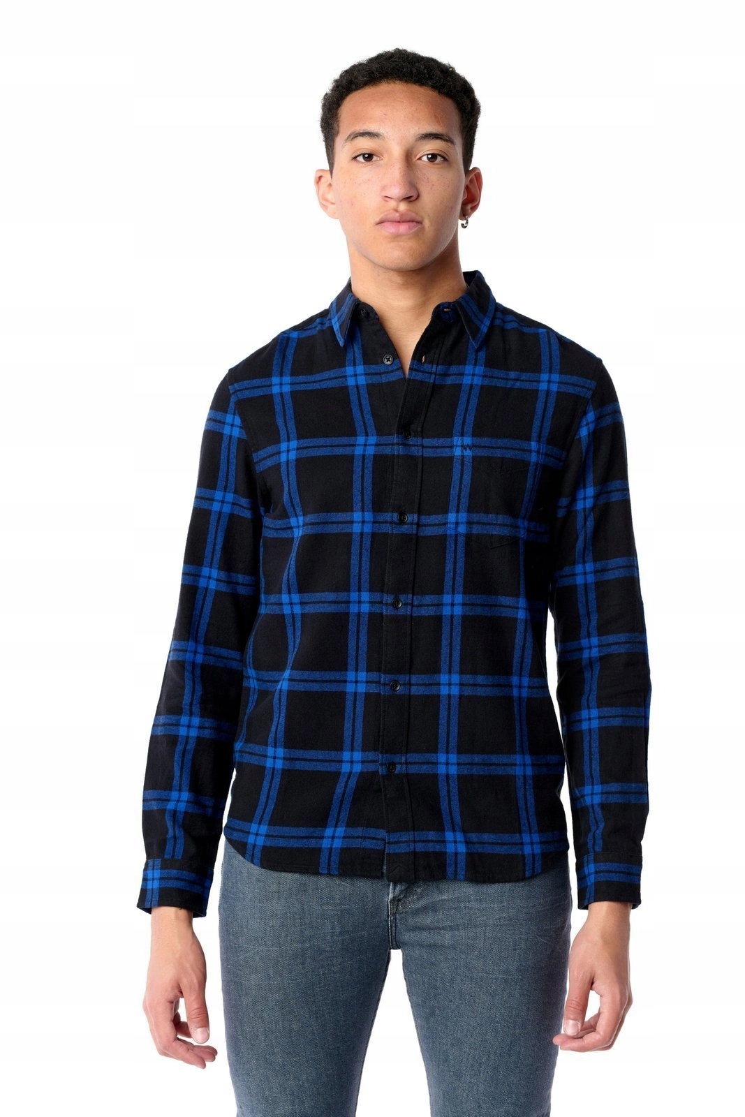 Pánská košile Wrangler Ls 1 Pkt Shirt Cobalt Blue W5A1T2B09 S