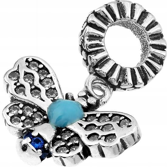 Stříbrný přívěsek 925 přívěsek na náramky motýl motýlek jako dárek beads