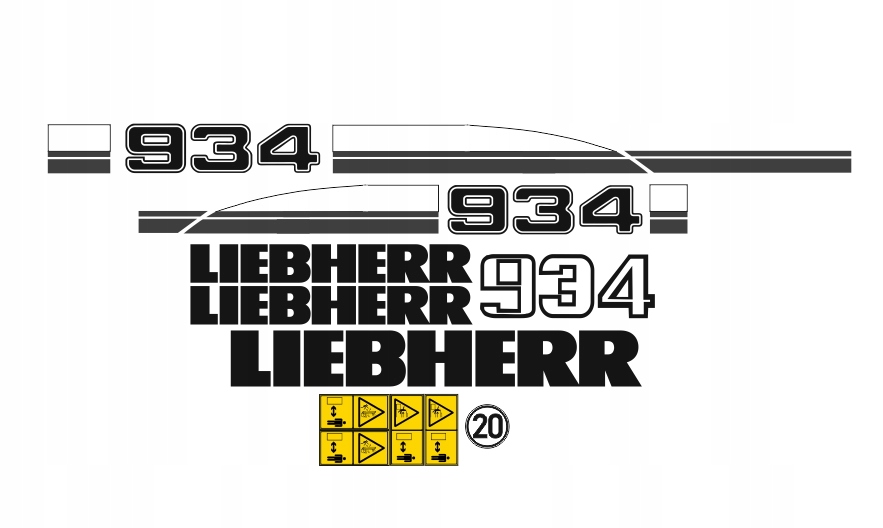Samolepky samolepka Liebherr 934