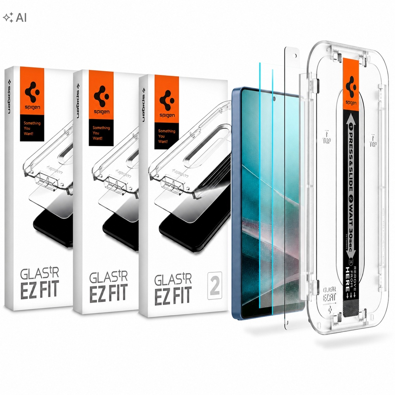 2-PAK Tvrdené Sklo Spigen pre Samsung Galaxy S25 Ultra (ez Fit, Glas.tR)