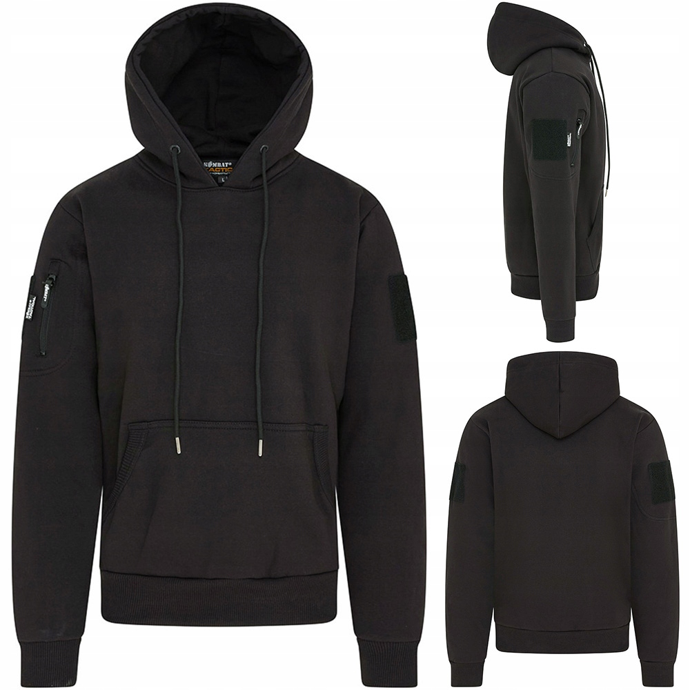 Mikina Kombat Tactical Hoodie Klokanka Černá Řepy XXL