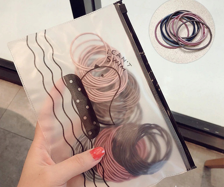 GUMKI ELASTYCZNE DO WŁOSÓW CIEŃKIE BEZ ŁĄCZEŃ GUMKA KUCYKI 100SZT Cechy bez łączeń