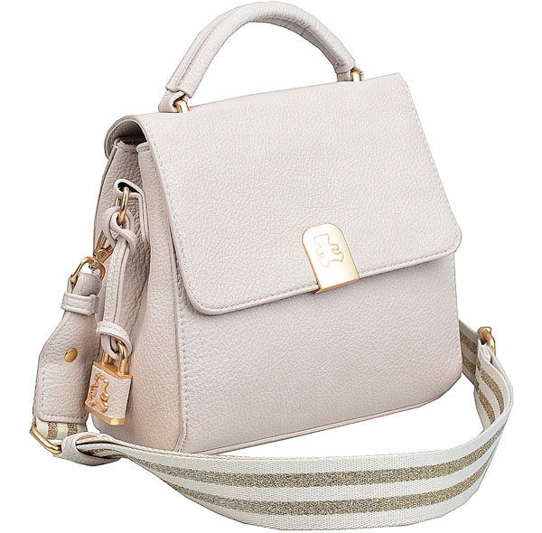 LuluCastagnette Torebka Damska KUFEREK DO RĘKI NA RAMIĘ z paskiem Marka Lulu Castagnette