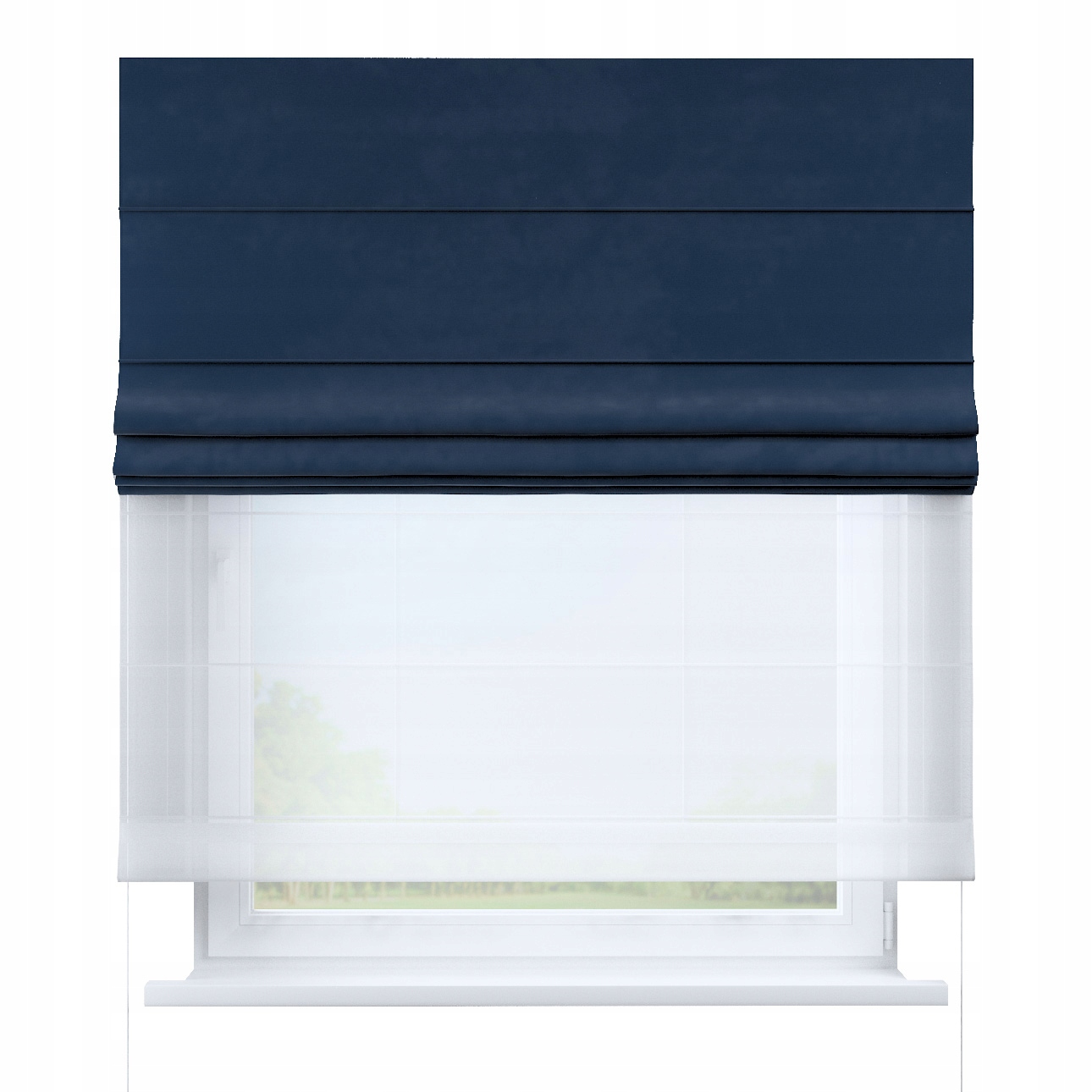 Hotová římská roleta Duo 160 x 170 cm modrá