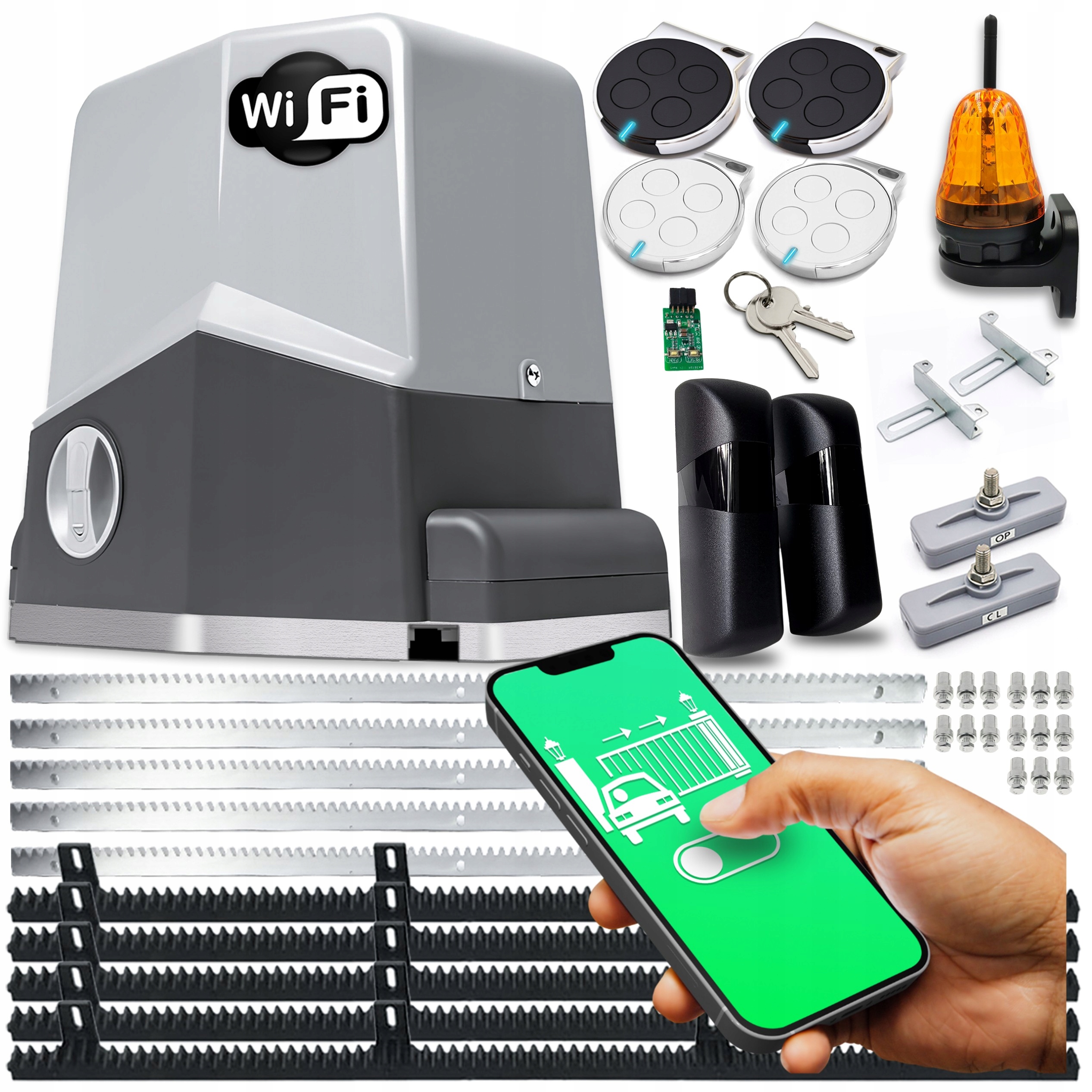 Set Pohon Pro Posuvnou Bránu lampa pohonu ovladače 600 kg Wifi automat