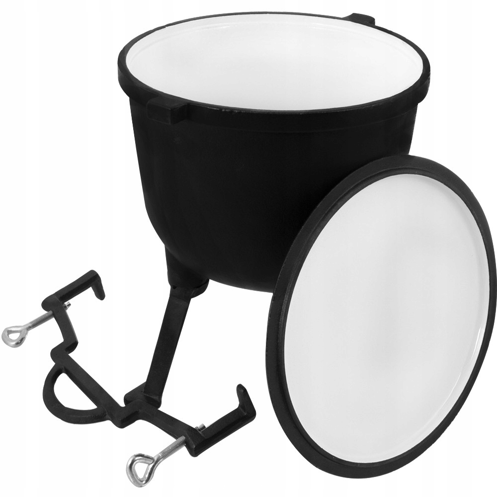 Lovecký Kotel Litinový Smaltovaný Stojací hrnec Na Ohniště 8L