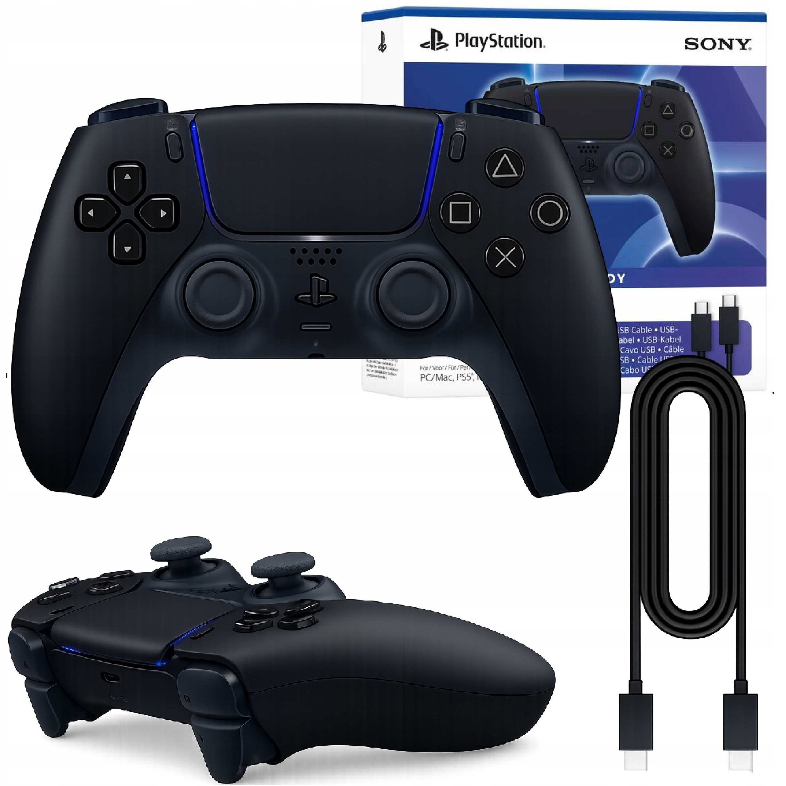 Pad kontroler bezprzewodowy Sony DualSense Midnight Black kabel Pc