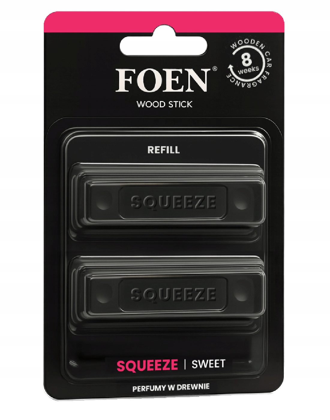 Foen Wood Stick Squeeze Refill Zestaw 2 Wkładów Do Zapachu Samochodowego