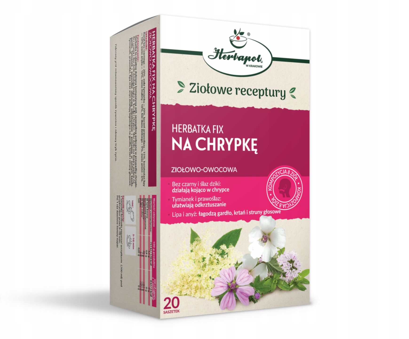 Levně Čaj Na Chrypku fix (20 x 2 g) 40 g Herbapol Krakov