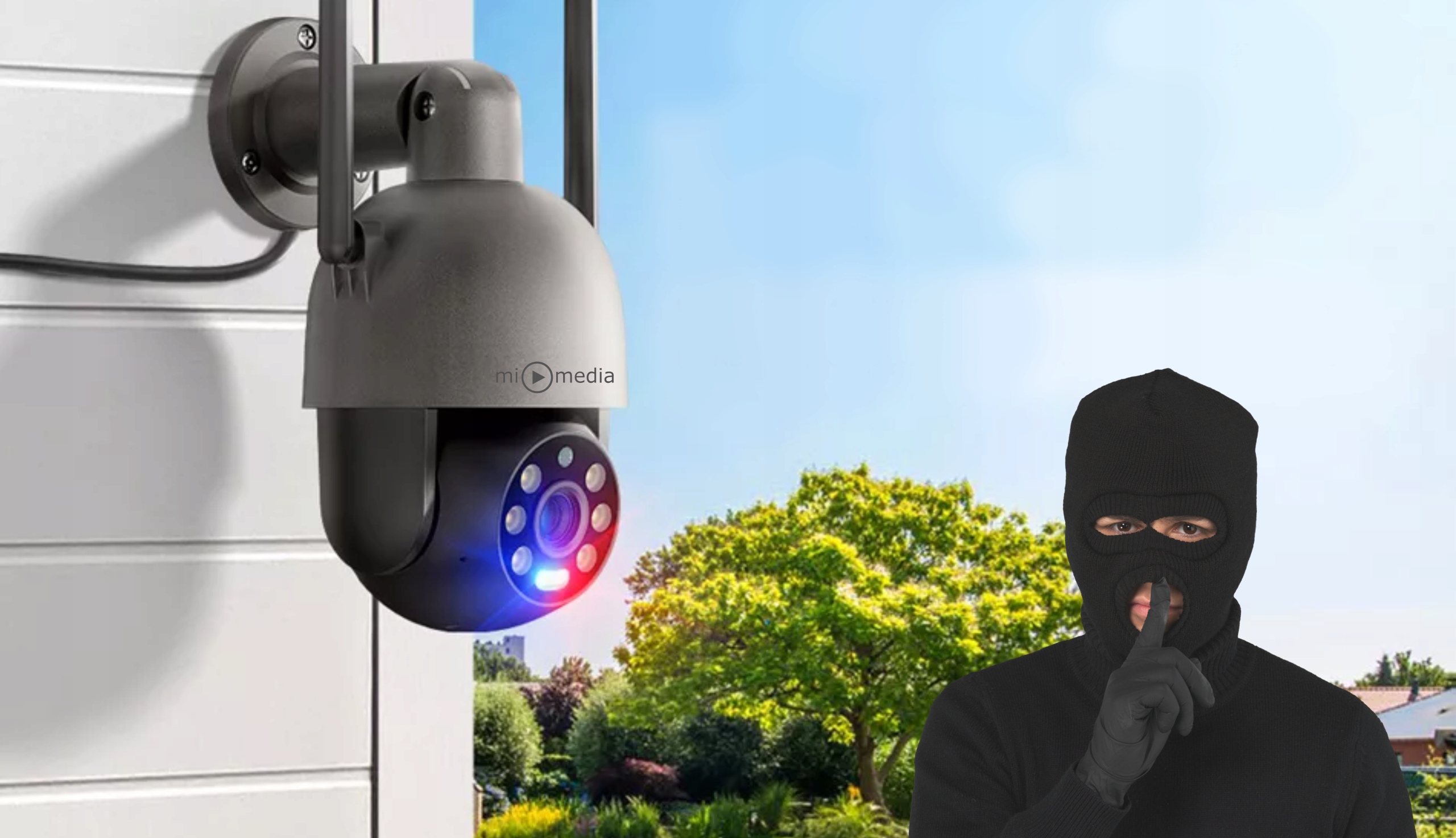 OBROTOWA KAMERA IP WiFi ZEWNĘTRZNA 8MPx 8MP ULTRA HD ZOOM BEZPRZEWODOWA 4K Rozdzielczość 8 Mpx