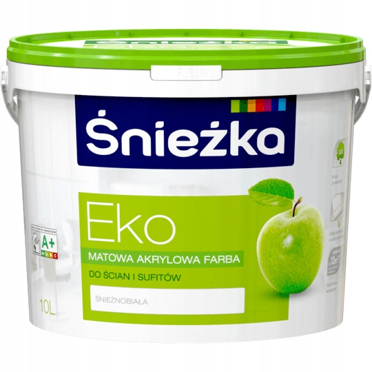 

Farba Śnieżka Eko 10L Akrylowa Ścian Sufitu Biała