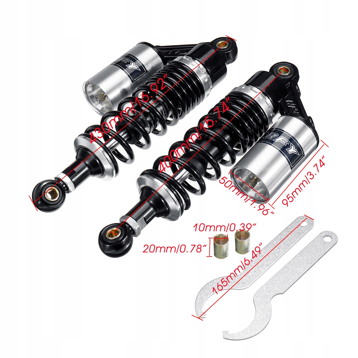 TYLNE AMORTYZATOR MOTOCYKLOWE 400mm UNIWERSALNY Producent inny