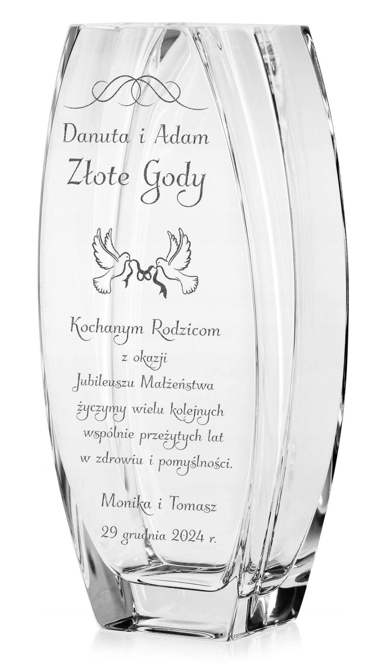

Wazon 26cm z grawerem Urodziny Rocznica Jubileusz