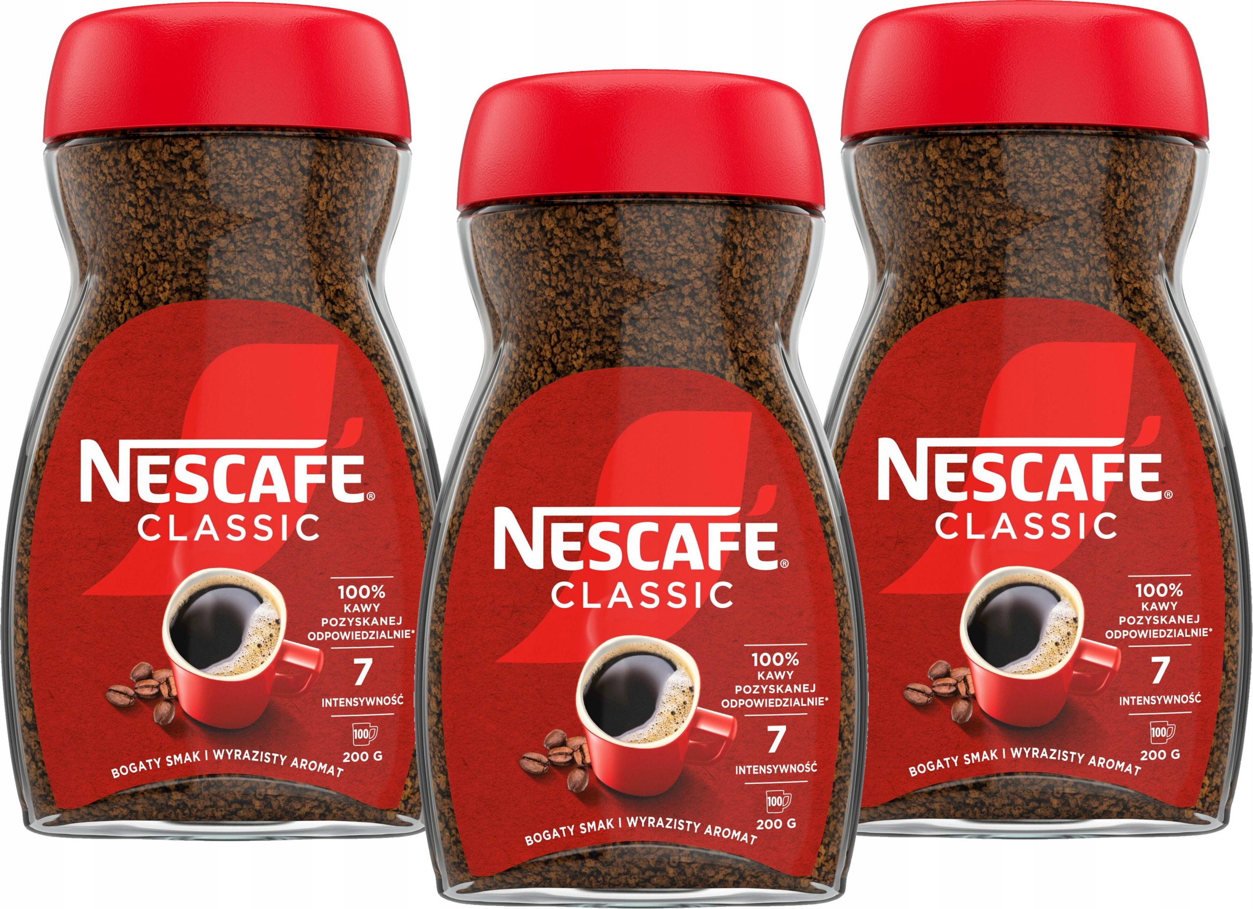 Levně Instantní Káva Nescafe Classic 3 x 200 g