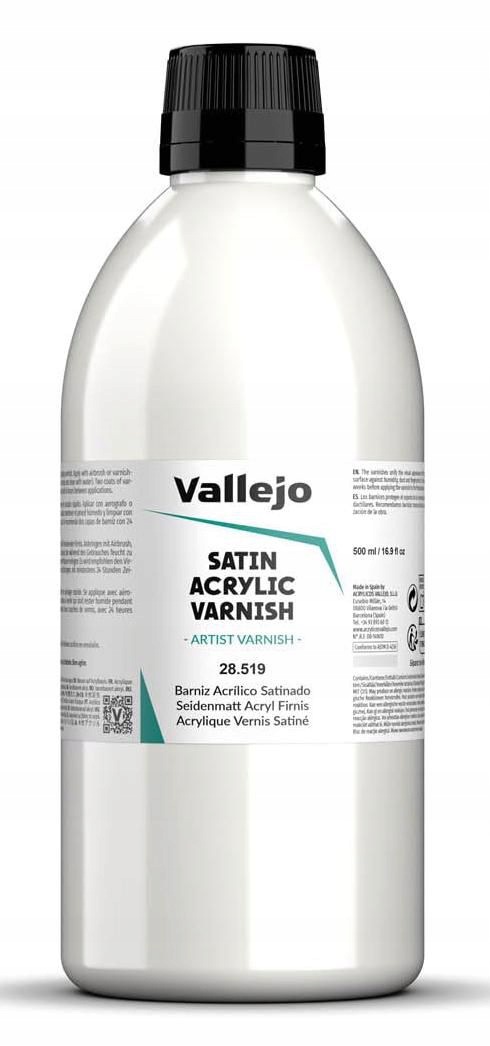 Vallejo: 28.519 Saténový Akrylový Lak (500 ML)