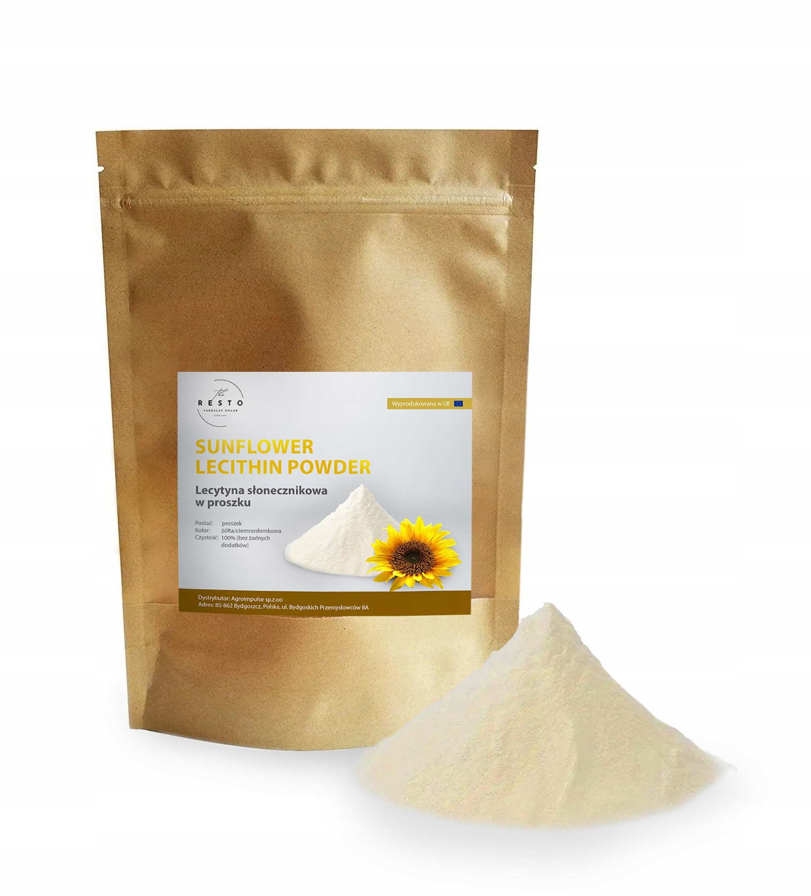 Slunečnicový Lecitin V Prášku 100% čistý Bez Gmo 1KG