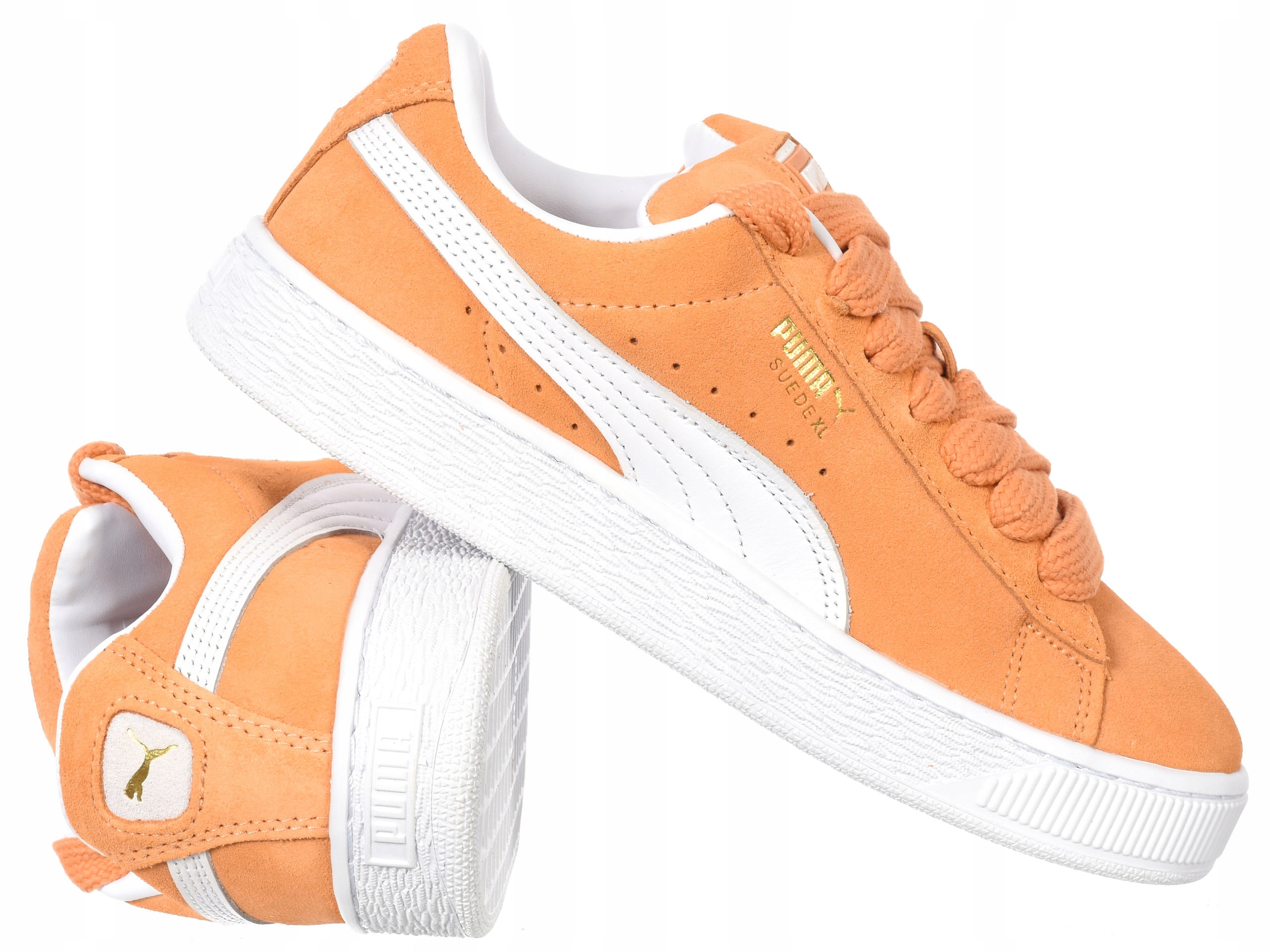 Dámské boty Puma Suede XL 395205-20 kožené tenisky Oranžové
