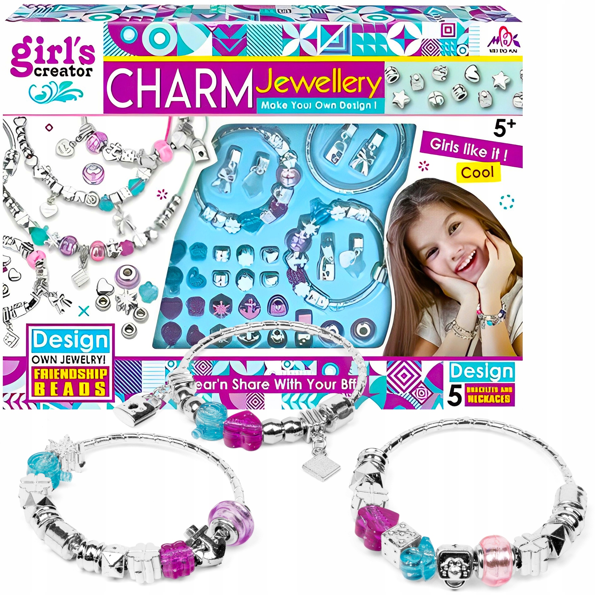 

Zestaw Do Robienia Bransoletek Koraliki Charms XXL