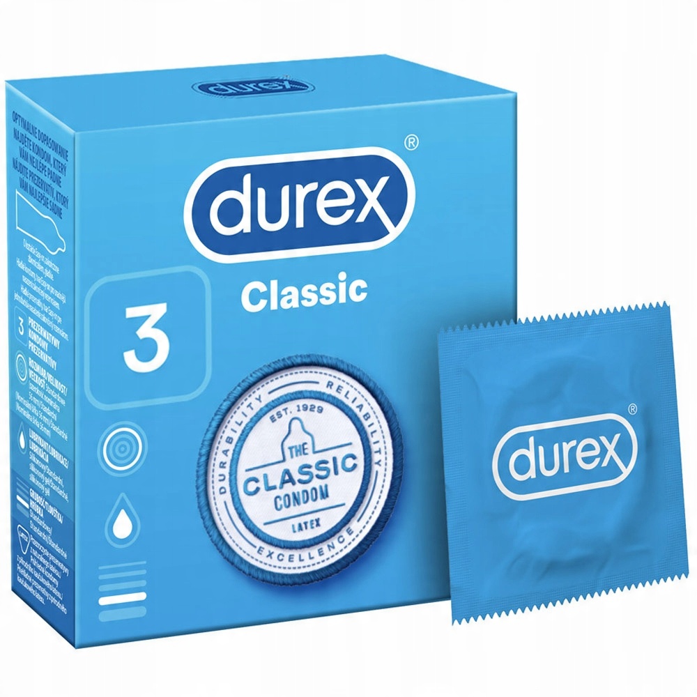 

Prezerwatywy Durex Classic 3 szt.klasyczne gładkie